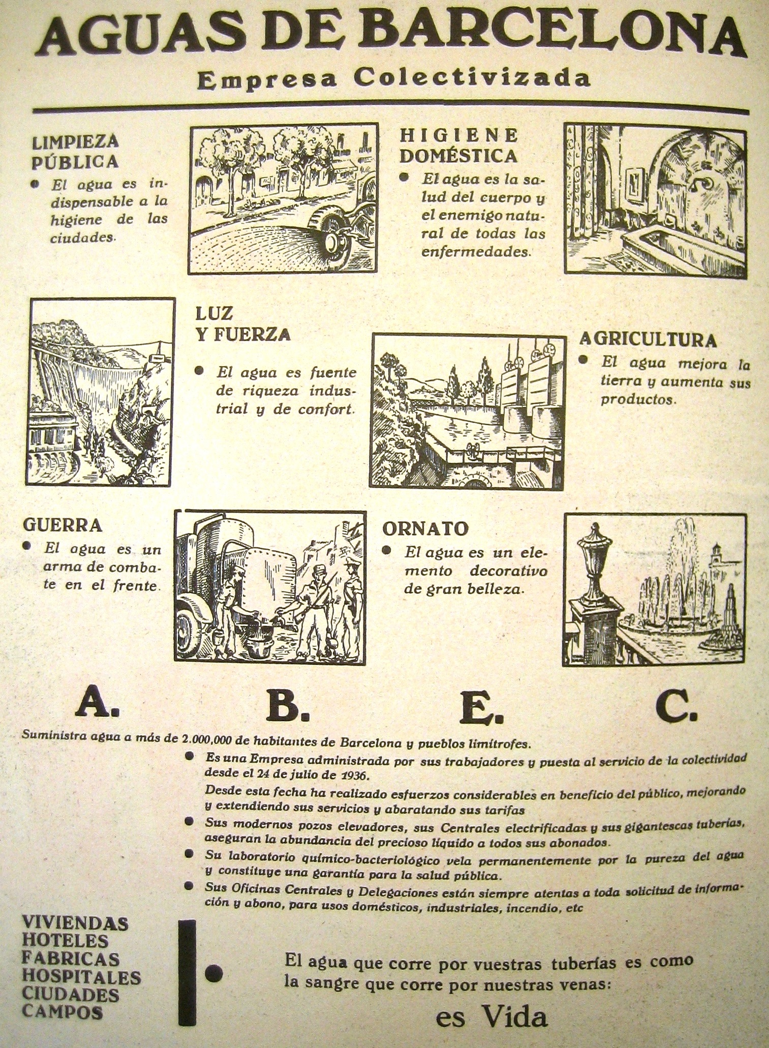 Lessons from the Collectivisation of Aigües de Barcelona during the Spanish Civil War (1936 – 1939)